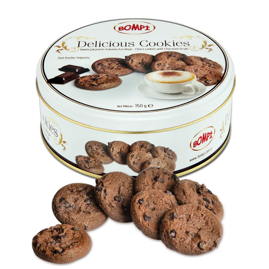 Bompi - Delicious Cookies - Damla Çikolatalı Kakaolu  Kurabiye - 150gr